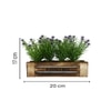 Artificial Purple Flowers In A Wooden Box