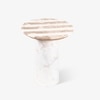 Mallow Marble Side Table in Beige Colour