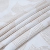 White Abstract 400 Tc Cotton Flat Super King Size Bedsheet With 2 Pillow Cover