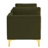 Cova Velvet Chaise Lounger in Olive Green Color