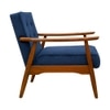 Armari Boucle Fabric Arm Chair in Blue Colour