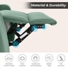 Helios Fabric One Seater Motorised Recliner with Rocking Revolving & Cup Holder in Green Colour