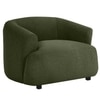 Morgen Boucle Fabric 1 Seater Sofa In Olive Green