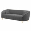 Nero Velvet 3 Seater Sofa in Dark Grey Colour