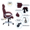 Wiwneags High Back Executive Chair in Maroon Colour