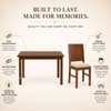 Globally Indian Aurelie Solid Sheesham Wood 6 Seater Dining Table Set 6 Chairs Beige