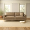 Airy 2 Seater Sofa In Leatherette Beige Color