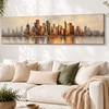 Modern Urban Skyline Canvas Wall Art 12 x 46 Inch