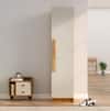 Hexa Red Wooden 1 Door Wardrobe with Huge Storage Space in Giant Wood and Frosty White Colour