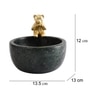 Marble Nut candy  Bowl Brass Teddy embedded
