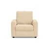 Apollo Compact High Back 1 Seater Fabric Sofa in Birch Beige Colour