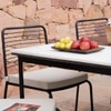 Covent Garden Mild Steel Outdoor Dining Table with Six Chairs in Grey Colour