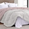 Rose Pink Solid Comfoter Reversible Cotton Feel 350 Gsm Double Bed 240 X 220 Cms