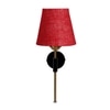 Devansh Metal Electric Wall Light in Black Colour with Maroon Shade Count of 1 Light