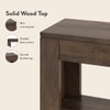 Epsilon Solid Wood Console Table In Danish Walnut Finish
