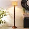 Campbell Brown Cotton Shade Floor Lamp