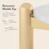 Luma Banswara Marble And Metal Nesting Coffee Table In Glossy Gold Finish