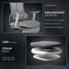 Kepler Brooks Vogue Pro Premium Office Chair in Grey Colour