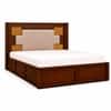 Nayra Solid Wood Compact Queen Bed Box Storage Provincial Teak Finish Mattress 60 x 72 Inches