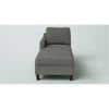 Alba Fabric Chaise Launger in Dark Grey Colour