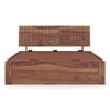 Valencia Solid Wood Queen Size Hydraulic Storage Bed In Teak Finish