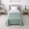 Aira White & Green Floral Cotton Dohar Set Of 2 Reversible Single Bed 350 Tc Size 240 X 160 Cms
