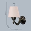 Devansh Metal Electric Wall Light in Antique Gold Colour with White Shade Count of 1 Light