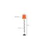 Donovan Orange Fabric Floor Lamp with Black Iron Base