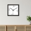 Quirky Square Wooden Wall Clock with “Ish” Dial Design