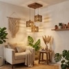 Lyon Brown Solid Wood Cluster Hanging Light