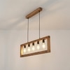 Abacus Brown Solid Wood Cluster Hanging Light