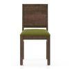 Atlas Dining Chairs Set Of 2 Finish Danish Walnut Colour Avocado Green
