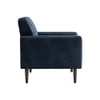 Clark PU Leather Armchair in Blue