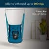 Swingzy Soft Leather Velvet Hanging Swing Chair for Adults Cotton Blue