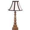 Devansh Off-White Cotton Vintage  Lamp With Wood Base (12X12X22.75)