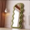 The Artment Green Ripple Edge Unbreakable Floor Mirror For Home (170 X 70 CM)