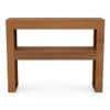 Epsilon Solid Wood Console Table In Amber Walnut Finish