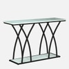 Metalform Round Metal Nesting Coffee Table Set Black Finish White Porcelain Top Set Of 2