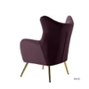 Dawson Solid Wood Accent Chair in Purple Colour