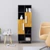 Hexa Engineered Wood Bookshelf Multipurpose Storage Rack in Slate Grey and Giant Wood Colour