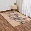 Presto Blue Abstract Hand Tufted Wool Carpet 5X7 Feet