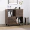 Hexa Engineered Wood Bookshelf Multipurpose Storage Rack in Flower Wenge Colour