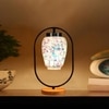Devansh Multicolor Glass Wooden & Iron  Table Lamp -17 Inch Height  -Lpo