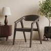 Hague Solid Wood Dining Armchair In Danish Walnut Finish