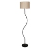 Eisley White Jute Floor Lamp with Solid Wood