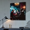 Dark Villain Poker Graffiti Canvas Wall Painting Casino Decor 22x22 Inch
