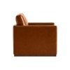 Bobby PU Leather Lounge Chair in Tan