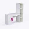 Joy Ride Study Table In White & Pink Colour