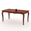 Kade Solid Wood 6 Seater Dining Table in Brown Finish