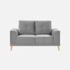 Nency Velvet 2 seater Sofa Grey